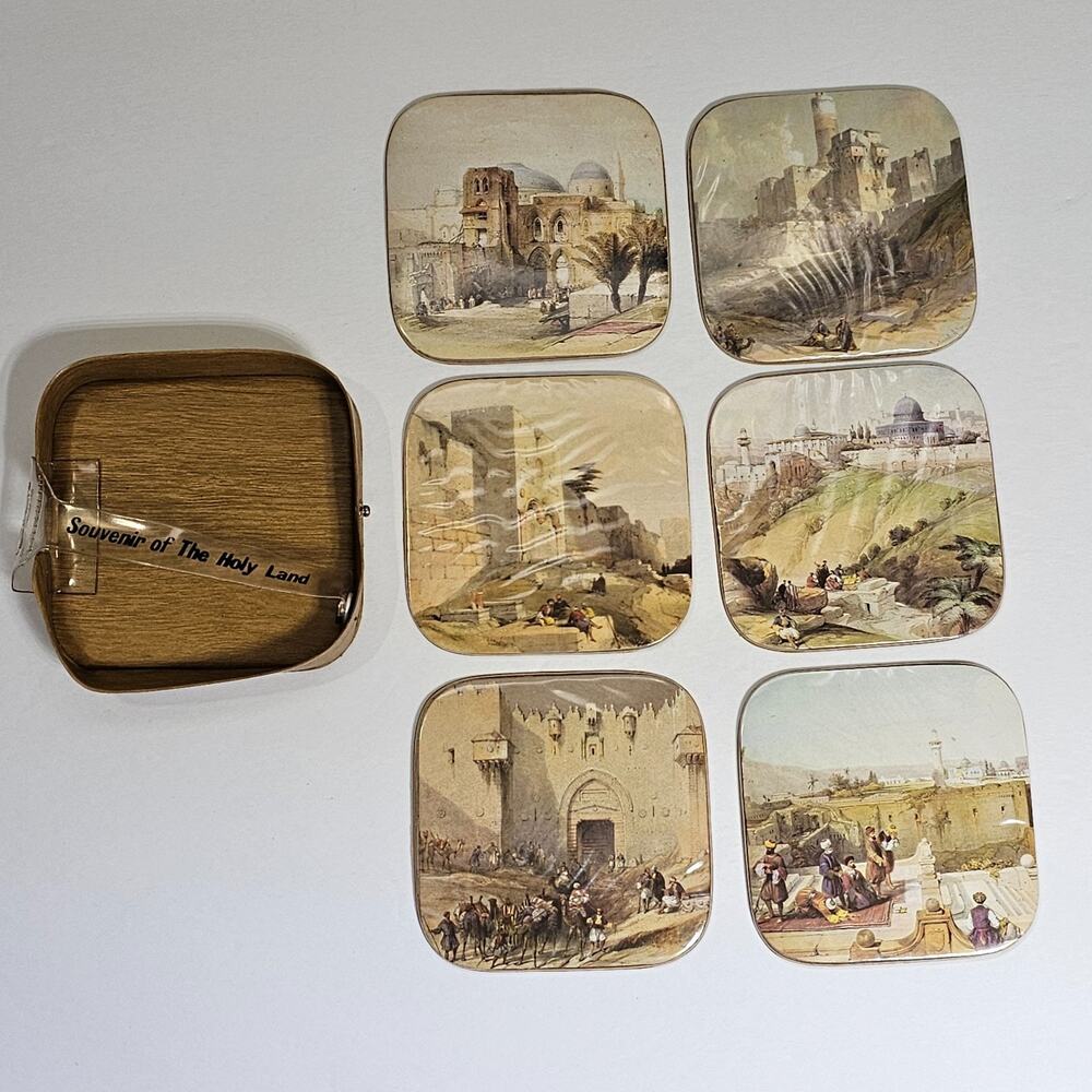 David Roberts Souvenir of the Holy Land Coasters Travel Souvenir Vintage